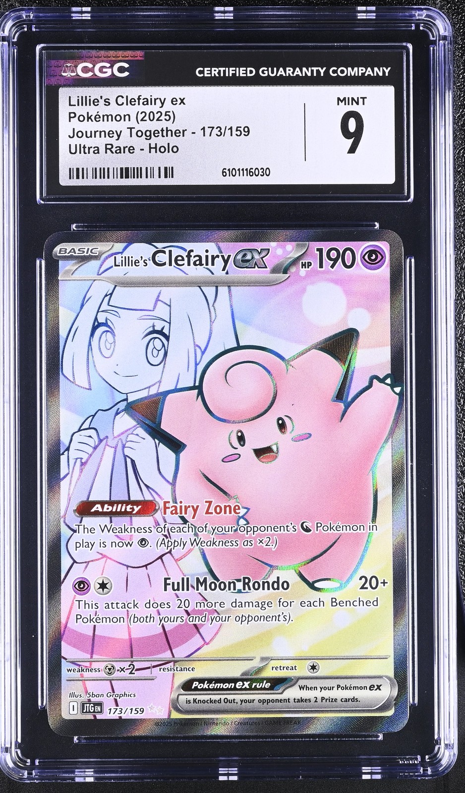 Lillie's Clefairy Ex Ultra Rare Journey Together 173/159 CGC 9