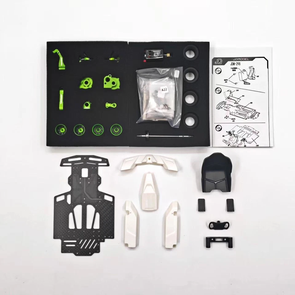 JDM 298A 1/10 Plastic RC Racing Car 4WD RC Go Kart Metal Wheelhub Unassembled - Image 4 of 4