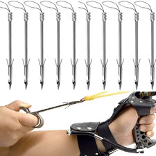 6PCS Shooting Fish Broadheads Fishing Arrow for Hunting Slingshot Steel Darts