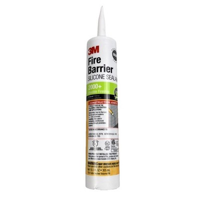 3M Fire Barrier Silicone Sealant 2000+, Gray, 10.3 Fl. Oz. Cartridge
