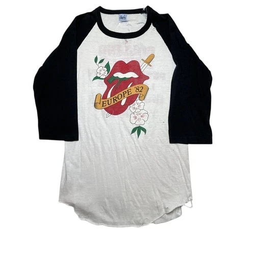 Rolling Stones Deutschland Tour '82 Raglan T-Sh 1980s vintage concert t-shirt, vintage, single stitch, B+ condition