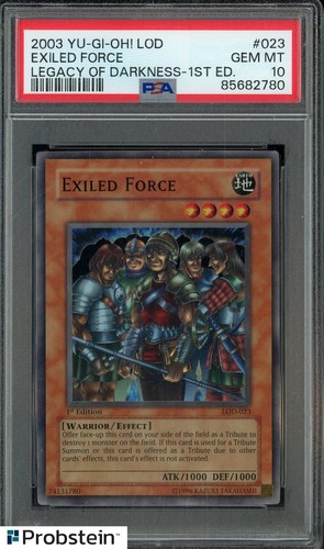 2003 Yu-Gi-Oh! Legacy of Darkness 1st Edition #LOD-023 Exiled Force PSA 10