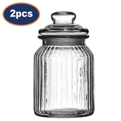 2 Stück 990 ml Klarglas Tee Kaffee Zucker Gläser Pasta Kekse Vorratsdosen