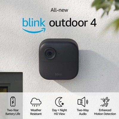 Blink Outdoor 4 Kamera Wireless HD Smart Security Zusatzkamera Schwarz