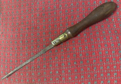 Antique Key Hole/Pad Saw w Blade Wood Brass