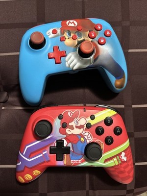 LIGHTLY USED Mario Themed Wired AND Pro Controllers for Nintendo Switch(Lot of 2