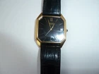 Seiko Gold Plated Quartz Watch on Black Strap Vintage – 5932-5010