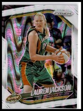 2025 Panini Prizm WNBA #91 Lauren Jackson White Seismic Prizms
