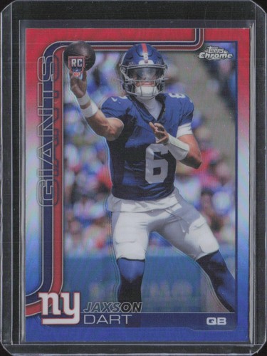 Jaxson Dart [Red Refractor] #306 2025 Topps Chrome card
