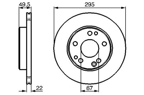 2x BRAKE DISC 0 986 478 525 FOR MERCEDES-BENZ 124/Convertible/T-Model E-CLASS - Picture 2 of 6