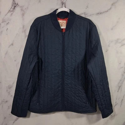 Brooks Brothers Red Fleece Quilted Jacket Mens XL Blue Full Zip - Image 1 of 4