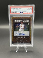 2020 Panini Legacy - Under the Lights Jalen Hurts Bronze Auto /50 (RC) PSA 10