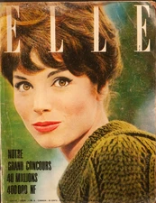 'ELLE' FRENCH VINTAGE MAGAZINE ELSA MARTINELLI COVER 18 MARCH 1960