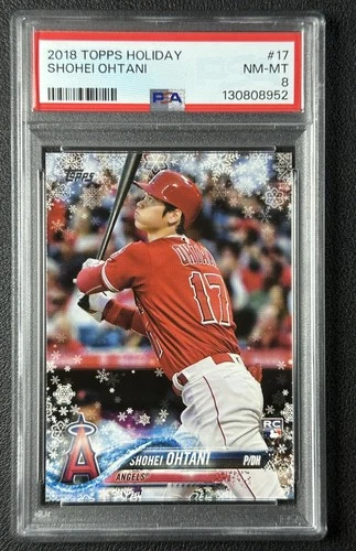 SHOHEI OHTANI PSA 8 2018 TOPPS HOLIDAY #HMW17 ROOKIE RC ANGELS 952
