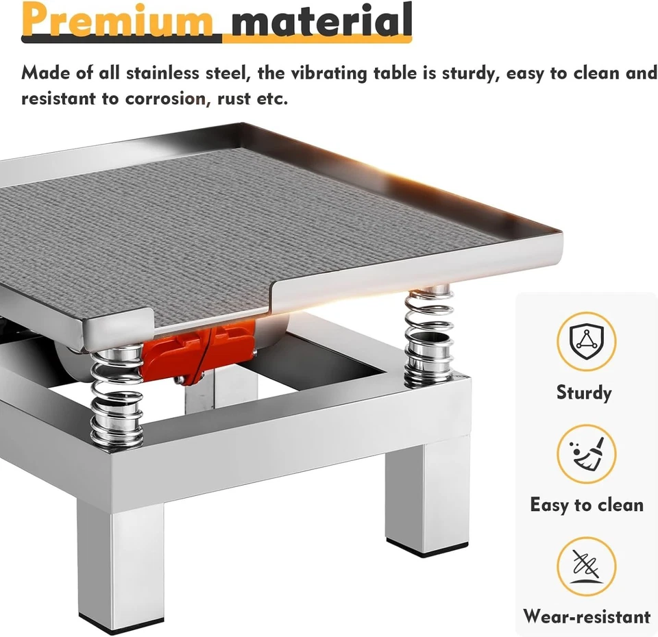 Concrete Vibration Table Vibrating Test Bench Model Plaster Shaker w/ Cloth Mat - Image 3 of 4