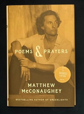 Matthew McConaughey Signed Poems & Prayers 2025 First Edition Hardcover (RARE)