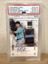 2025 Panini Impeccable Emilien Pitre, Rays, /99 Elegance Jersey Auto On-Card