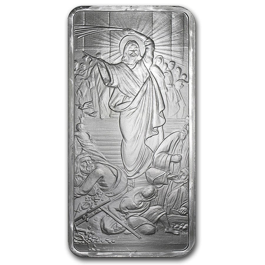10 oz Silver Shield Bar - Jesus Clears the Temple | eBay
