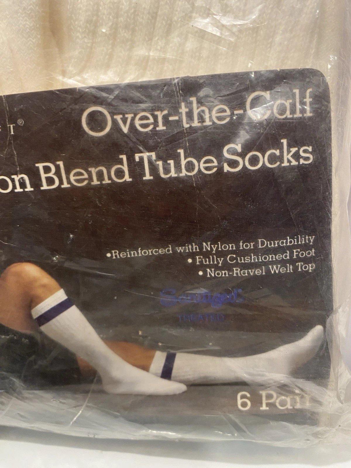 NOS Vintage TownCraft Tube Socks 9-12 Over The Calf Stripes 1980 JCPenny 5 Pair