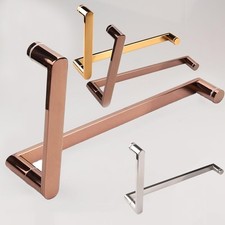 HOT Stainless Steel Shower Glass Door Handle L Type Sliding Door Pulls Towel Bar