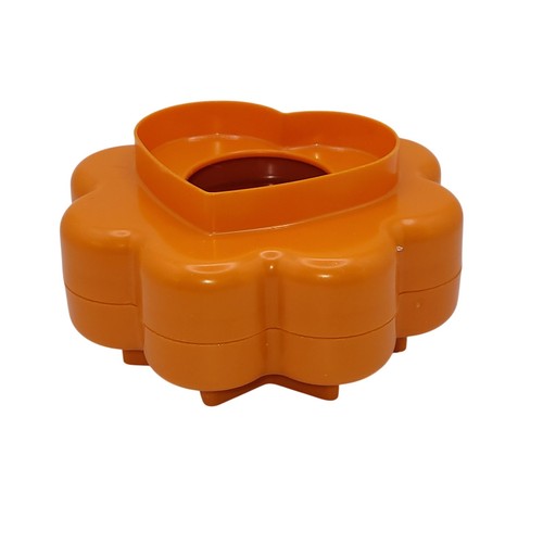 Orange Tupperware Nestchen Plätzchen Keksausstecher Herz Stern Blume 5-teiliges Set