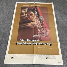 ANY WHICH WAY YOU CAN - Clint Eastwood Comedy- 1980 Original Movie poster 27x41"