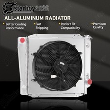 2 Row Aluminum Radiator Shroud Fan For 1966-1977 Ford Early Bronco 302 V8 5.0l