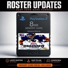 Madden 2005 Roster Updates PS2 Official Memory Card Unlocked 100 Complete Saves