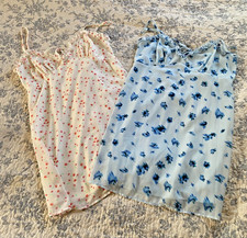 2 Wild Fable Dress Pink/Blue Floral Medium Spaghetti Straps