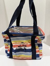 Thirty-One Medium Utility Tote: Girls On The Run Multicolor Stripe