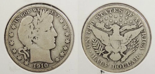 1910-S Barber 50 Cents (Half Dollar) #US94847