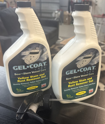 LOT OF 2  Gel Coat Labs Yellow Stain & Rust Remover 32 oz - Boat Marine AMAZING!