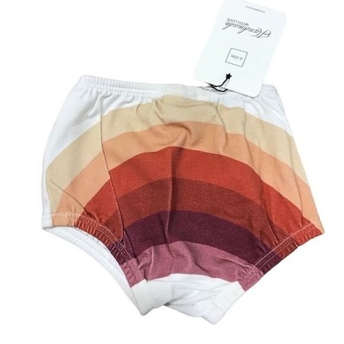 Pleiades Baby Shorts 6M Pull On Rainbow Neutral Indie Hippie Preppy Summer Boho