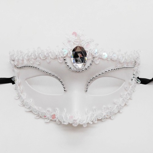 Moda Mujeres Media Mascarilla Vestido Elegante Fiesta Encaje Máscara de Ojos Mascarilla - Imagen 10 de 20