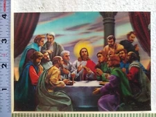 Postcard Jesus and His 12 Apostles 3-D Art Print