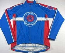 Canari Lightweight Full Zip Blue Cycling Jacket California Size XLarge
