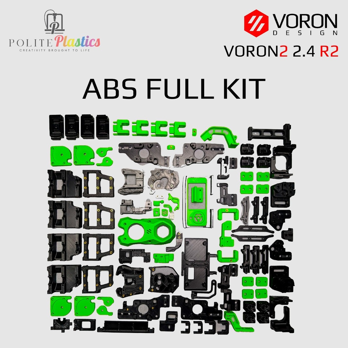 Voron 2.4 R2 Full ABS Printed Parts Kit Multi Colors +