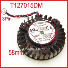 T127015DM 12V 0.15a 3Pin 58mm 39x39x39mm cooling fan of ASUS graphics card