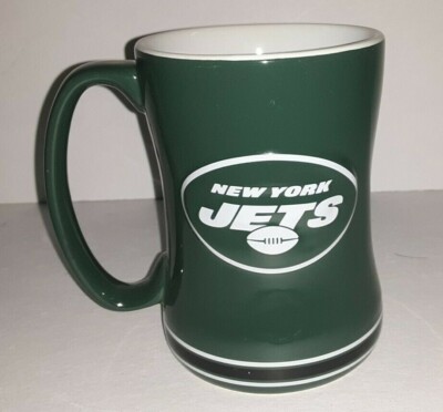 New York Jets NFL Green Ceramic Relief 14oz Coffee Mug | eBay