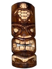 13” TIKI MASK WALL HANGER WOOD TIKI BAR HANGING WOOD ART