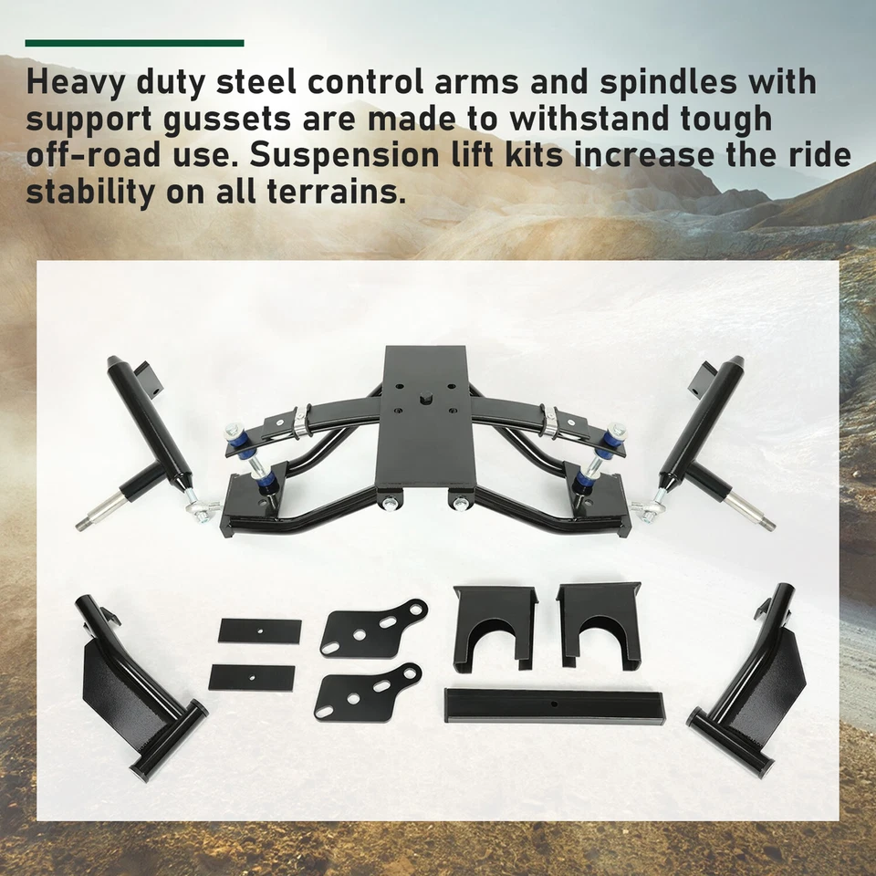 Kit de elevación de brazo en A doble de 6" para carro de golf Club Car Precedent 2004+ eléctrico/gas Foto 4 de 4