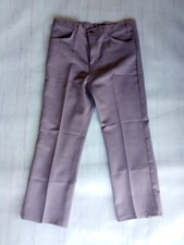 Vintage Levis Polyester Gold Tab Pants Slacks Made In USA Sz 36 X 28 Gray
