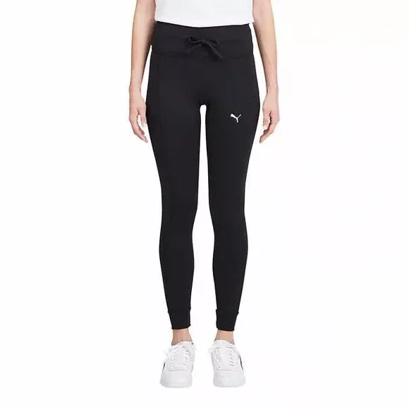 PUMA Ladies' Drawstring Leggings Jogger Fusion Tight with Pockets Size Small