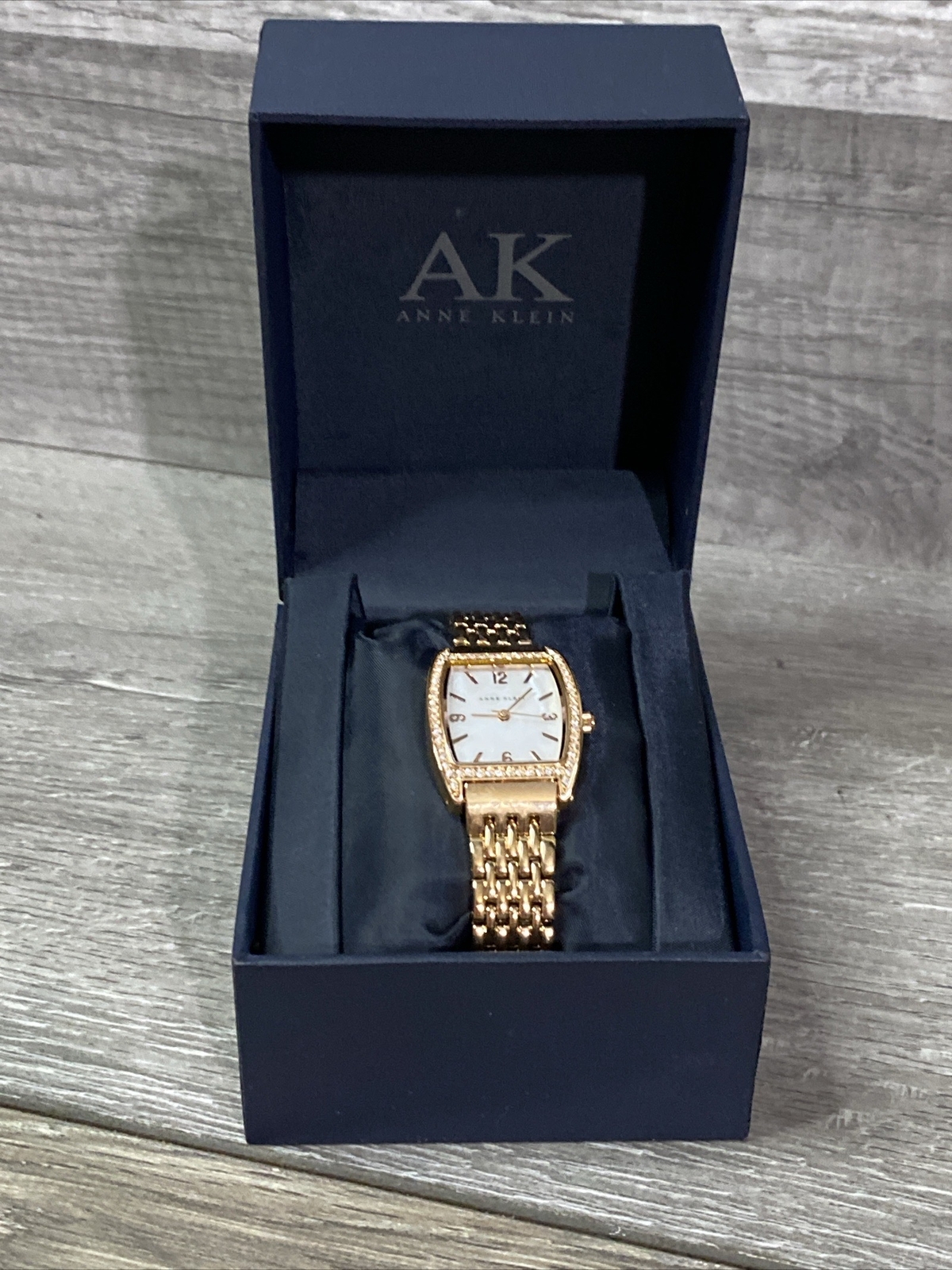 Anne Klein Watch With Crystal Bezel Band Stainless Steal Back Y121E
