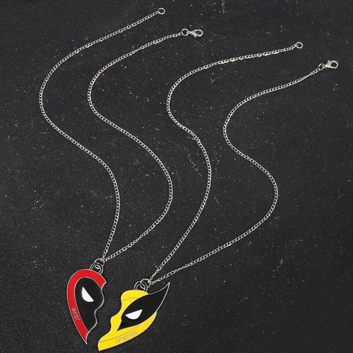Collana ciondolo 3 cm Deadpool & Wolverine Best Friends fan gioielli regalo - Foto 3 di 14