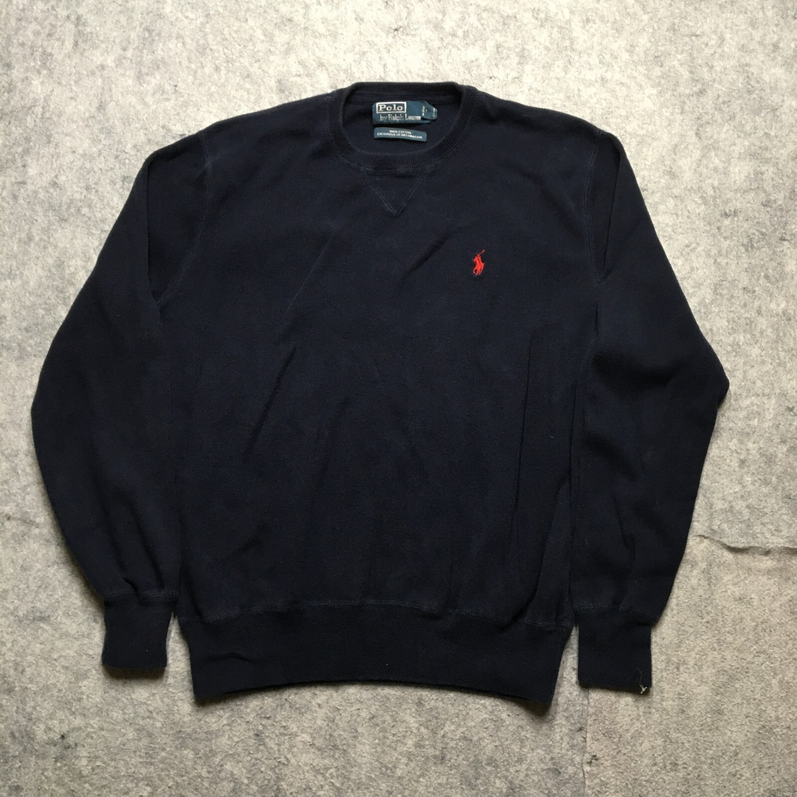 Polo Ralph Lauren Crew Felpa Uomo Media M Blu Navy Pony Logo Maglia Pullover