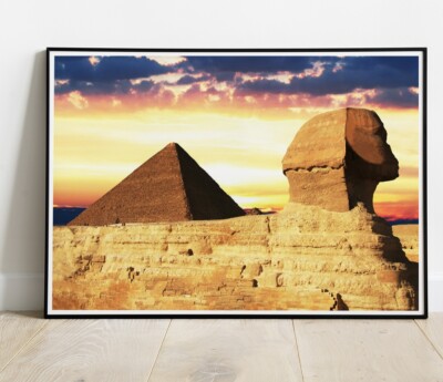 Ägypten Sphinx Pyramide Wanddeko Foto/Poster bis 36 Zoll