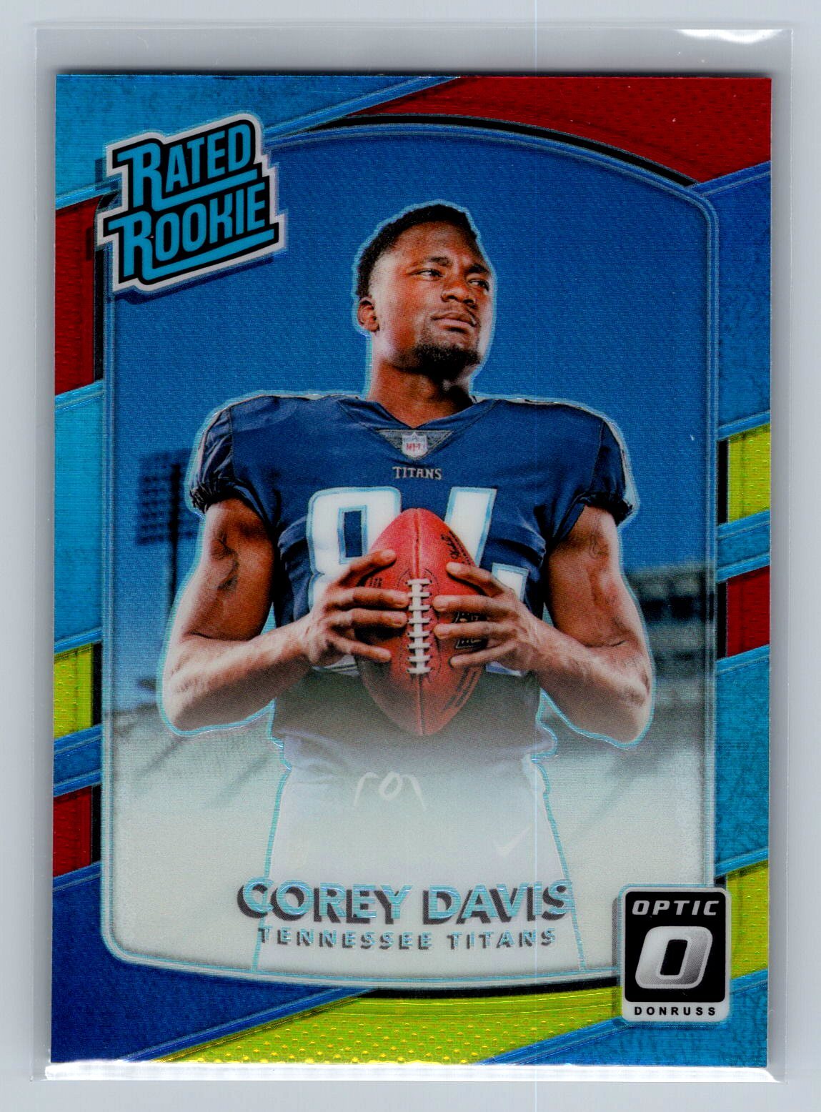 2017 Donruss Optic Corey Davis Red and Yellow #166 Tennessee Titans