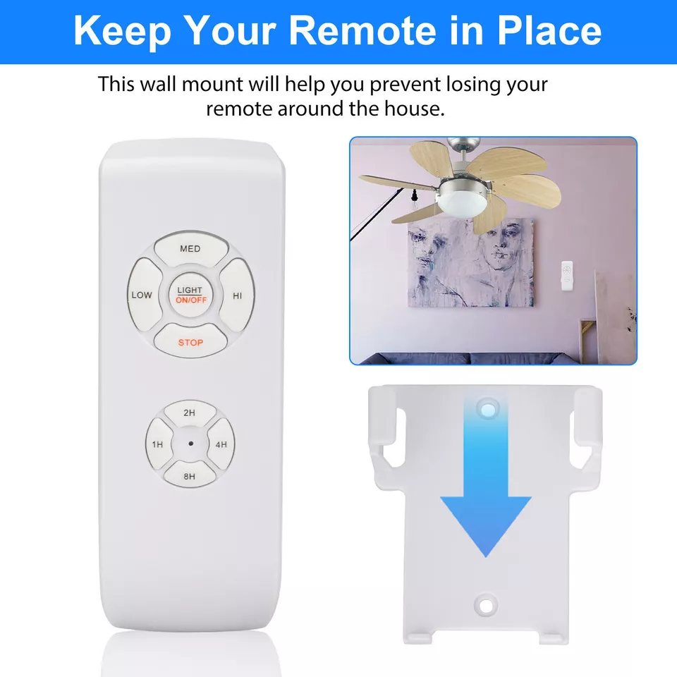 15M Universal Ceiling Fan Lamp Light Remote Control Receiver Kit Timing Wireless - Image 4 of 4