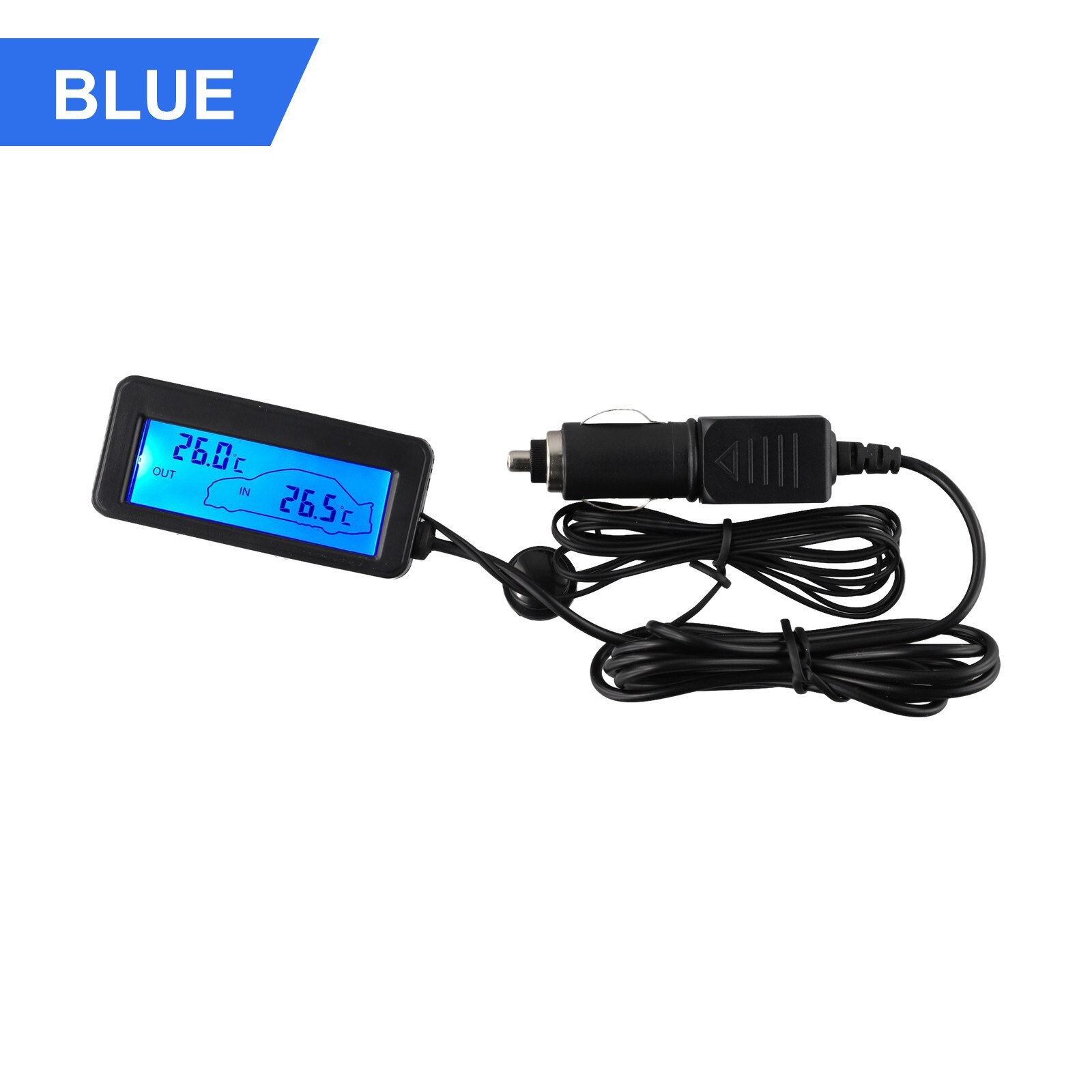 12V Car LCD DigitalDisplay Thermometer Inside &Outside Temperature Gauge Meter eBay